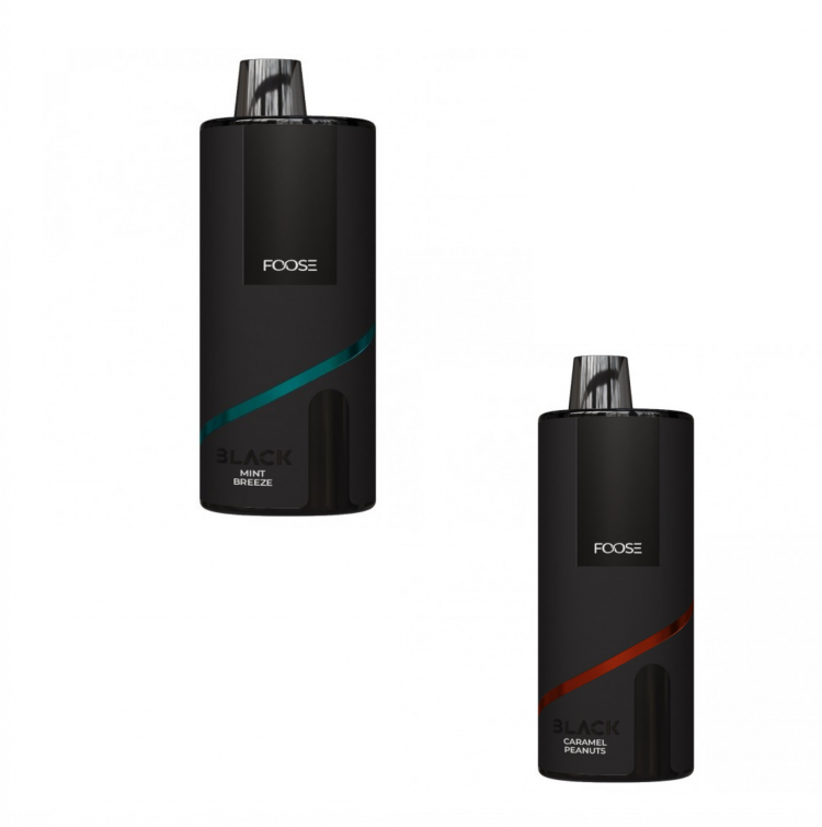 (М) Одноразовая электронная сигарета FOOSE Black 9000 - Арахис в Карамели